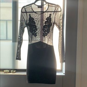 Nasty Gal size small Black mesh dress